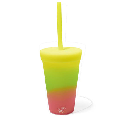 16 oz Straw Tumbler - Glow Yellow Ombre