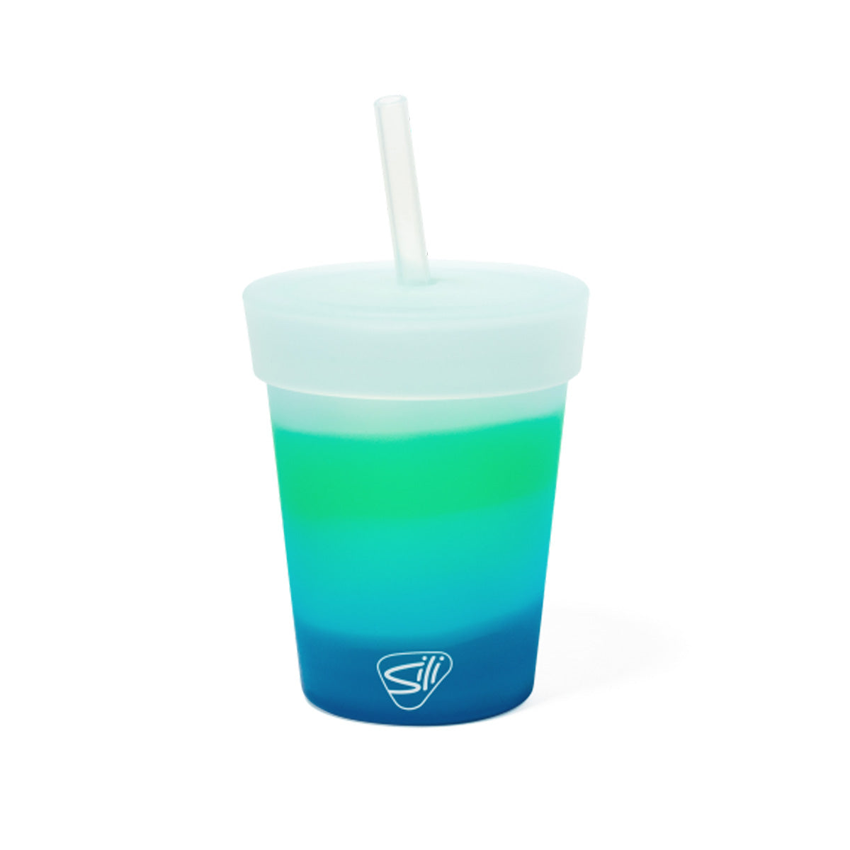 Silipint® 8oz. Aqua & Sugar Rush Kids Silicone Straw Tumbler 2