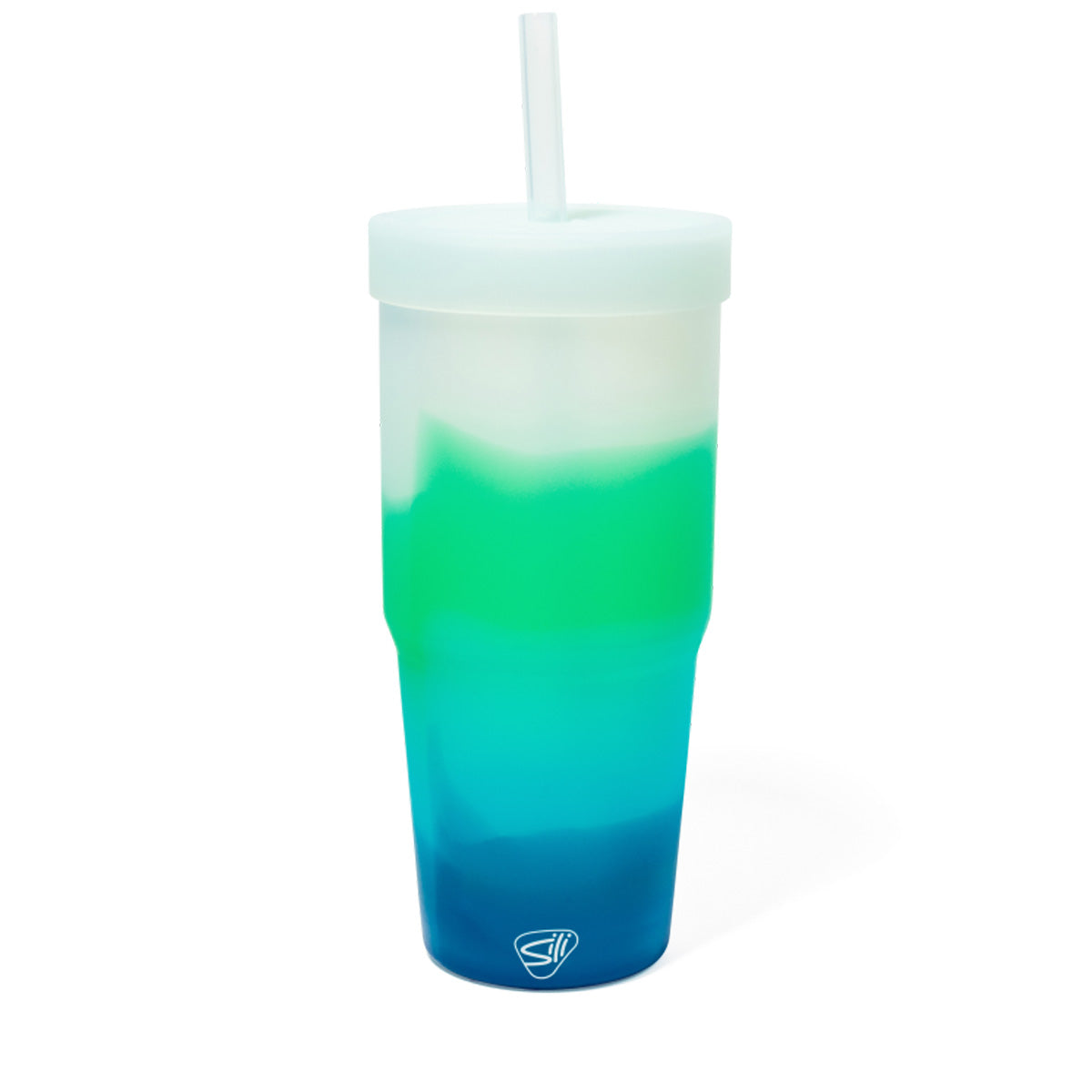 Eco Friendly 32 oz Silicone Tumbler with Straw Moon Beam