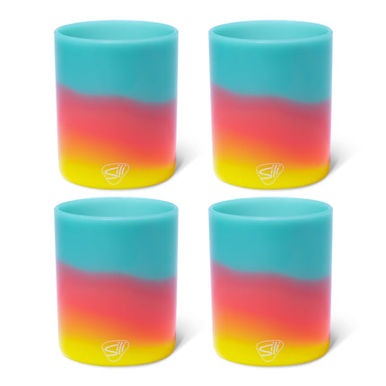 Silipint Silicone 12 oz Rocks Glass Pack of 4