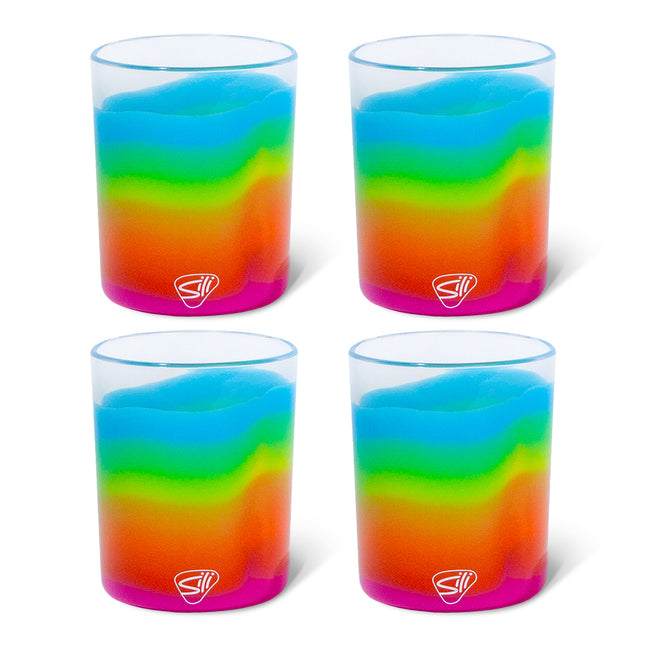 Silipint Silicone 12 oz Rocks Glass Pack of 4