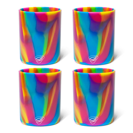 Silipint Silicone 12 oz Rocks Glass Pack of 4