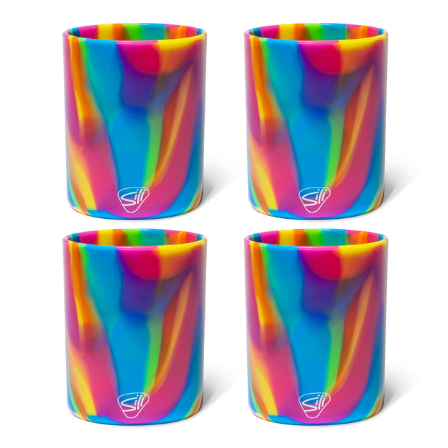 Silipint Silicone 12 oz Rocks Glass Pack of 4