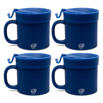 Silipint Silicone 16 oz Coffee Mug With Flip Lid Pack of 4