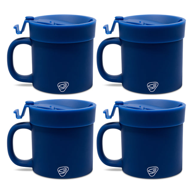 Silipint Silicone 16 oz Coffee Mug With Flip Lid Pack of 4