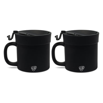 Silipint Silicone 16 oz Coffee Mug With Flip Lid Pack of 2