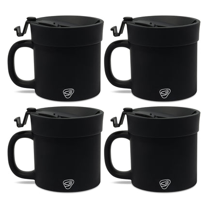 Silipint Silicone 16 oz Coffee Mug With Flip Lid Pack of 4