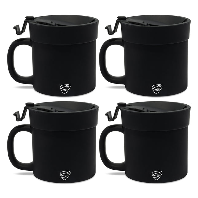 Silipint Silicone 16 oz Coffee Mug With Flip Lid Pack of 4