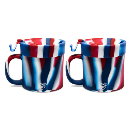 Silipint Silicone 16 oz Coffee Mug With Flip Lid Pack of 2