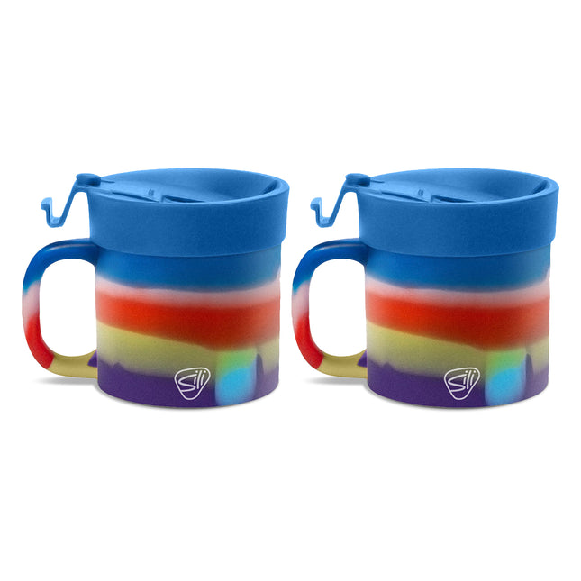 Silipint Silicone 16 oz Coffee Mug With Flip Lid Pack of 2