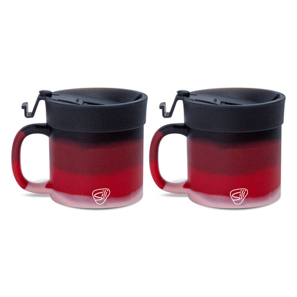 Silipint Silicone 16 oz Coffee Mug With Flip Lid Pack of 2