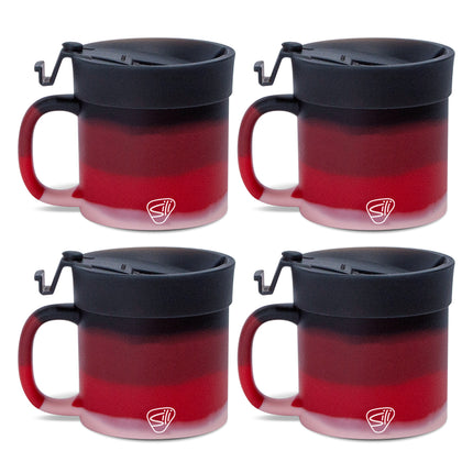 Silipint Silicone 16 oz Coffee Mug With Flip Lid Pack of 4