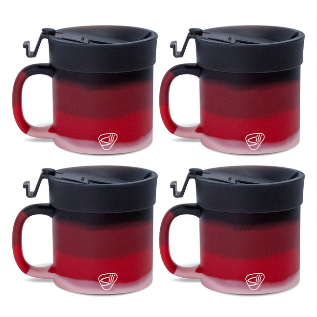 Silipint Silicone 16 oz Coffee Mug With Flip Lid Pack of 4
