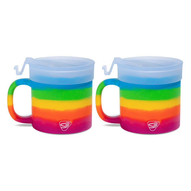 Silipint Silicone 16 oz Coffee Mug With Flip Lid Pack of 2