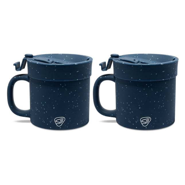 Silipint Silicone 16 oz Coffee Mug With Flip Lid Pack of 2