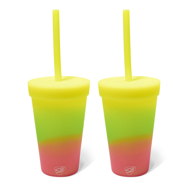 Silipint Silicone 16 oz Straw Tumbler Pack of 2