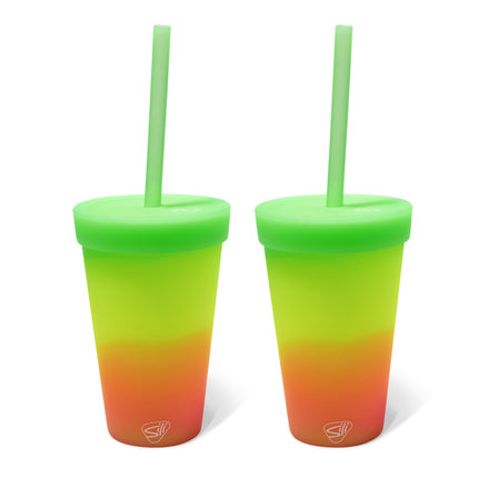 Silipint Silicone 16 oz Straw Tumbler Pack of 2