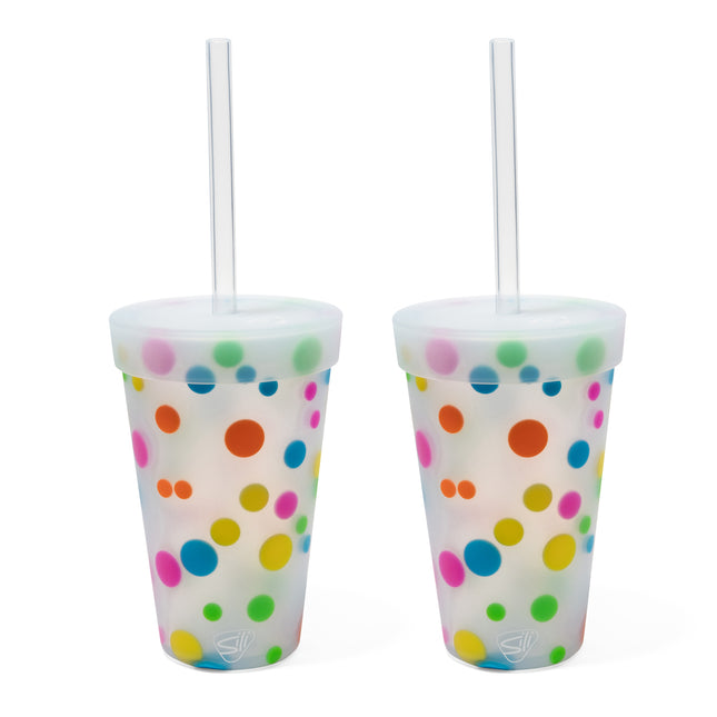 Silipint Silicone 16 oz Straw Tumbler Pack of 2