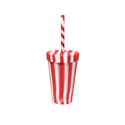 Silipint Silicone 16 oz Candy Cane Collection Straw Tumbler