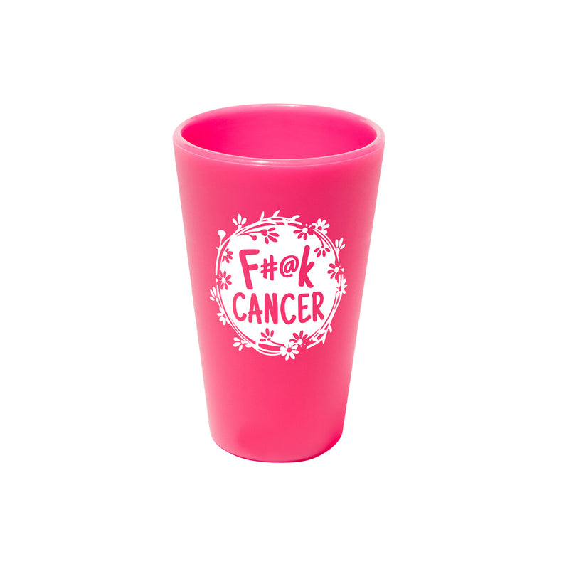 16 oz pint glass with F#@k Cancer - Lilly Pilly