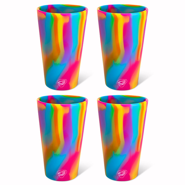 Silipint Silicone 16 oz Pint Glass Pack of 4