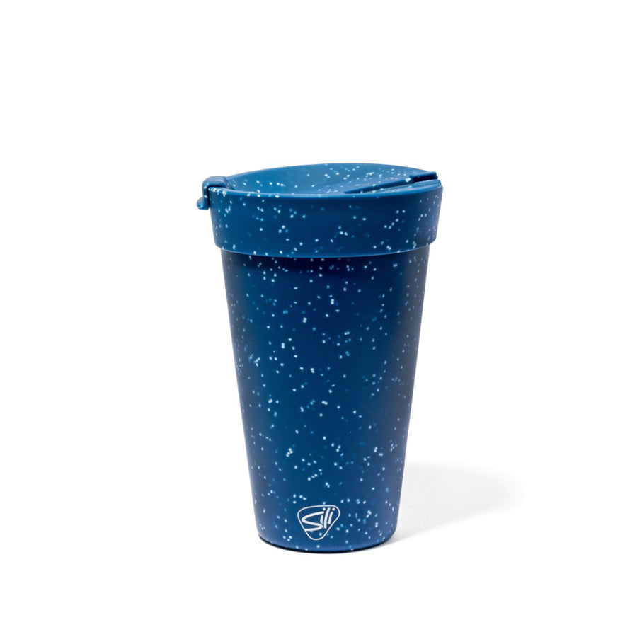 16 oz coffee tumbler - blue speckle