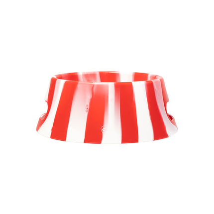 Aqua Fur Bowl - Peppermint Stripe