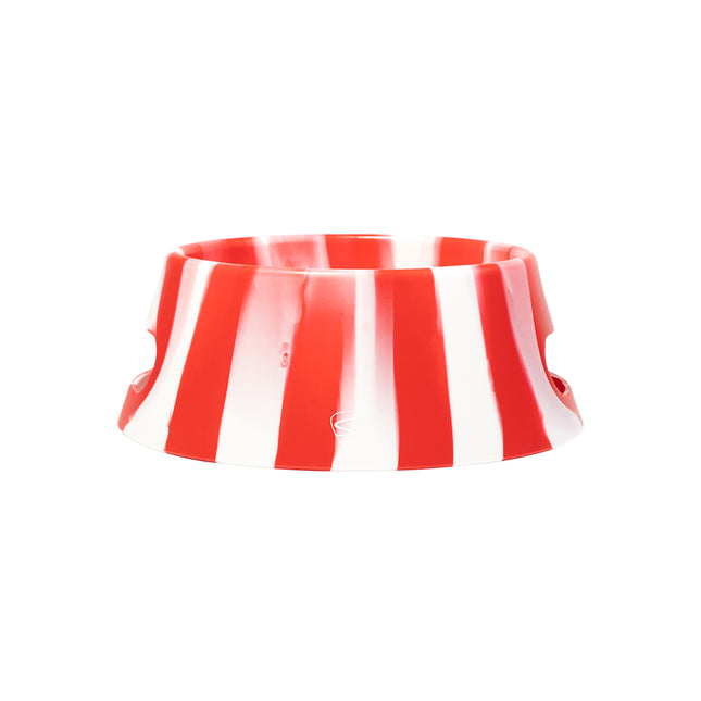Aqua Fur Bowl - Peppermint Stripe