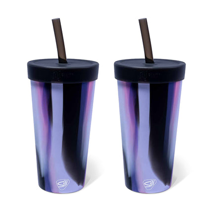 Silipint Silicone 22 oz Straw Tumbler Pack of 2