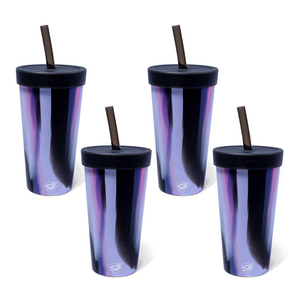 Silipint Silicone 22 oz Straw Tumbler Pack of 4