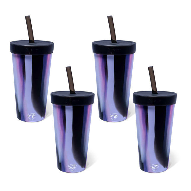Silipint Silicone 22 oz Straw Tumbler Pack of 4