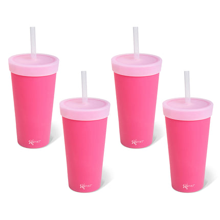 Silipint Silicone 22 oz Straw Tumbler Pack of 4