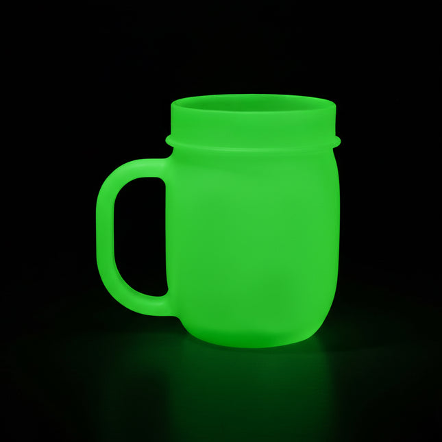 Silipint Silicone 25 oz Handled Barrel Glow Green