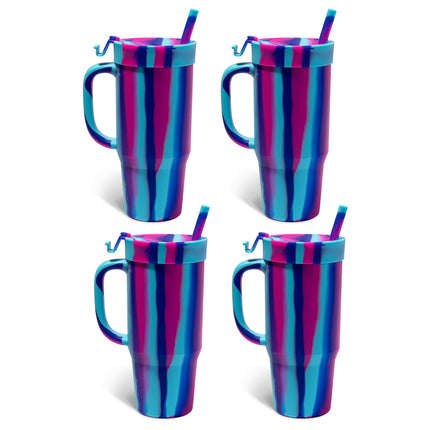 Silipint Silicone 32 oz Humbler (Handled Straw Tumbler) Pack of 4