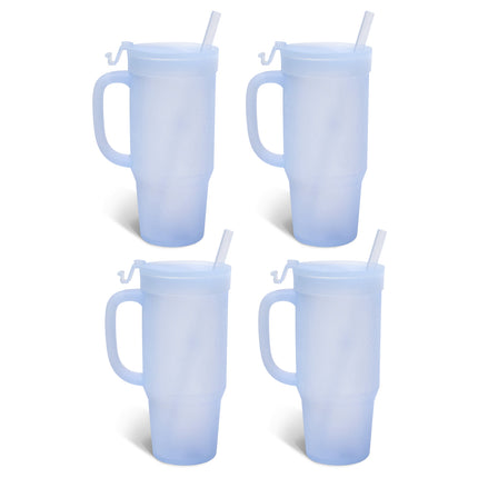 Silipint Silicone 32 oz Humbler (Handled Straw Tumbler) Pack of 4