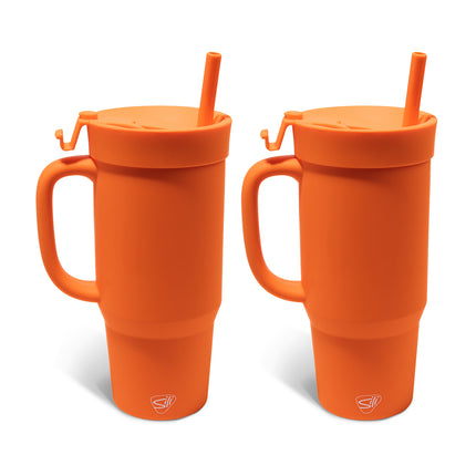 Silipint Silicone 32 oz Humbler (Handled Straw Tumbler) Pack of 2