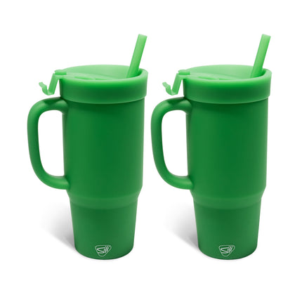 Silipint Silicone 32 oz Humbler (Handled Straw Tumbler) Pack of 2