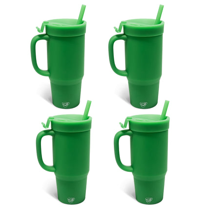 Silipint Silicone 32 oz Humbler (Handled Straw Tumbler) Pack of 4
