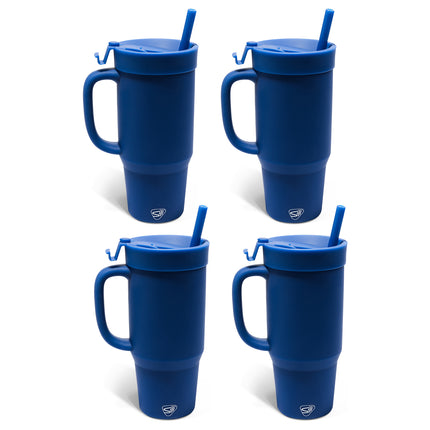 Silipint Silicone 32 oz Humbler (Handled Straw Tumbler) Pack of 4