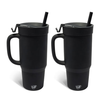 Silipint Silicone 32 oz Humbler (Handled Straw Tumbler) Pack of 2