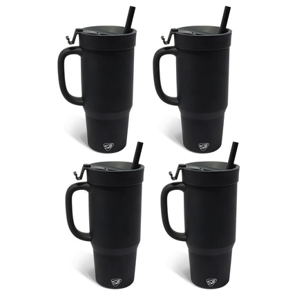 Silipint Silicone 32 oz Humbler (Handled Straw Tumbler) Pack of 4