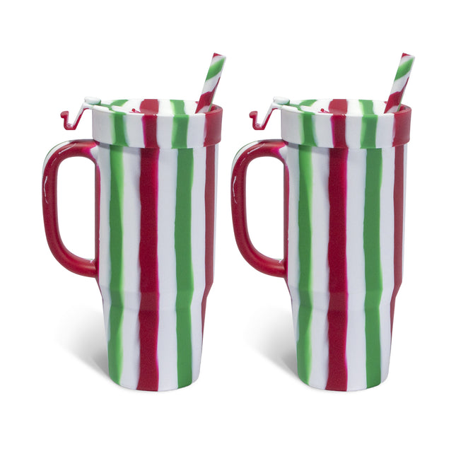 Silipint Silicone 32 oz Humbler (Handled Straw Tumbler) Pack of 2