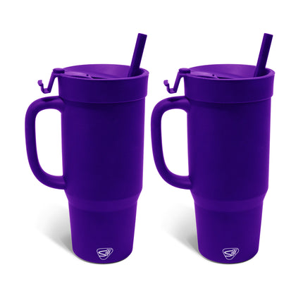 Silipint Silicone 32 oz Humbler (Handled Straw Tumbler) Pack of 2