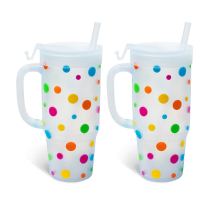 Silipint Silicone 32 oz Humbler (Handled Straw Tumbler) Pack of 2