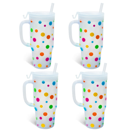 Silipint Silicone 32 oz Humbler (Handled Straw Tumbler) Pack of 4