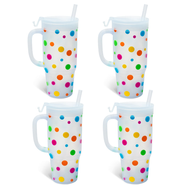 Silipint Silicone 32 oz Humbler (Handled Straw Tumbler) Pack of 4