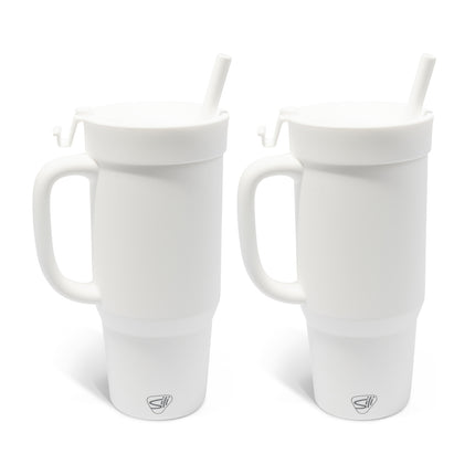 Silipint Silicone 32 oz Humbler (Handled Straw Tumbler) Pack of 2