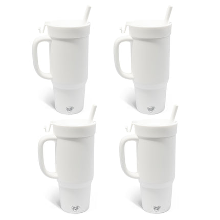 Silipint Silicone 32 oz Humbler (Handled Straw Tumbler) Pack of 4
