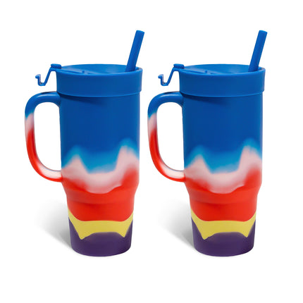 Silipint Silicone 32 oz Humbler (Handled Straw Tumbler) Pack of 2