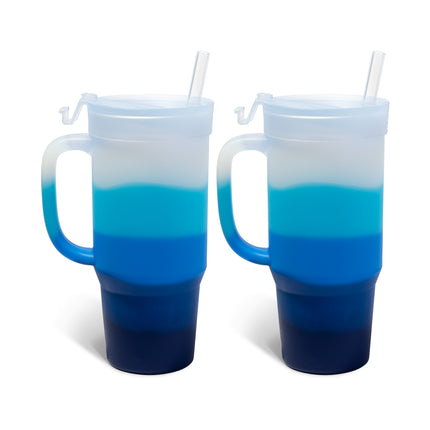 Silipint Silicone 32 oz Humbler (Handled Straw Tumbler) Pack of 2